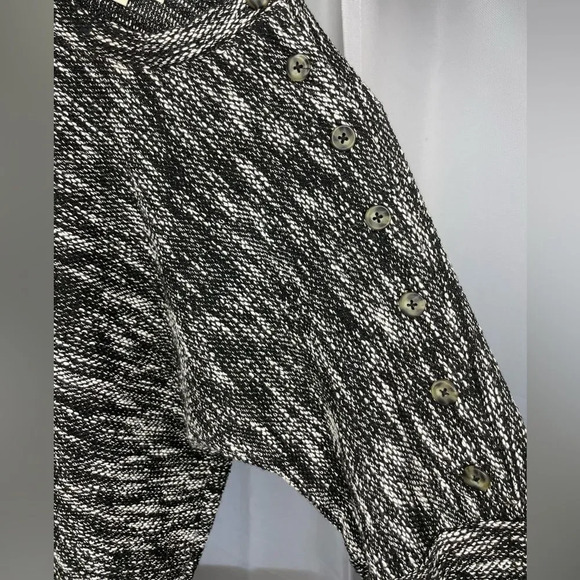 Madewell | NWOT Marled Sweater w/ Relaxed Sleeve & Button Shoulder Detail | XS - Picture 4 of 5